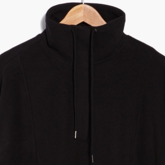 NWT Zella Cozy Half Zip Pullover Sweatshirt, Black, Size Small - Picture 4 of 7